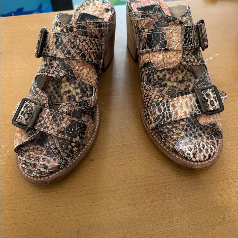 Freebird by Steven Brown and Pink Sandals with Buckle Straps